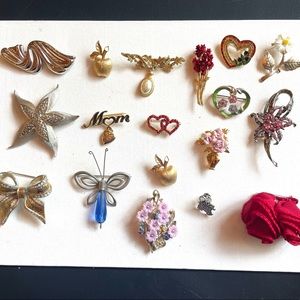 Vintage Brooches Pins Lot